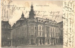 * T2/T3 1909 Kolozsvár, Cluj; New York Szálloda, Csiky Mihály üzlete. Kováts P. Fiai 153. / Hotel New York, Shops (fl) - Ohne Zuordnung