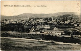 * T3 Marosludas, Ludosul De Mures, Ludus; Látkép Templomokkal. Kiadja Glück J. / General View With Churches (fa) - Unclassified