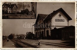 * T3 1939 Marosújvár, Uioara, Ocna Mures; Vasútállomás, Vasutasok, Gőzmozdony, Vonat / Gara / Bahnhof / Railway Station, - Ohne Zuordnung