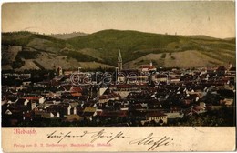 T2/T3 1906 Medgyes, Mediasch, Medias; Látkép, Templomok. Kiadja G. A. Reissenberger / General View, Churches (EK) - Ohne Zuordnung