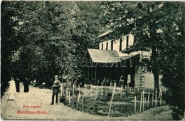 T2/T3 1911 Menyháza, Moneasa; Park, Központi Szálloda. Illés Albert Kiadása / Park, Spa Hotel (EK) - Ohne Zuordnung