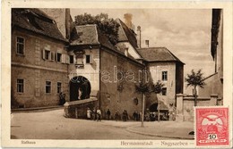 T2/T3 1916 Nagyszeben, Hermannstadt, Sibiu;  Rathaus / Városháza. Druck V. Jos. Drotleff. Verl. Emil Fischer / Town Hall - Ohne Zuordnung