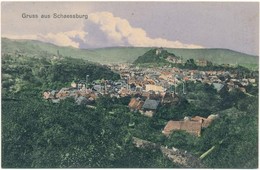 * T3 Segesvár, Schässburg, Sighisoara; Látkép. Kiadja Fritz Teutsch / General View (ázott Sarkak / Wet Corners) - Ohne Zuordnung