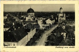 T3 Szatmárnémeti, Satu Mare; Széchenyi Utca, Görögkatolikus Székesegyház / Street View, Greek Catholic Cathedral (gyűrőd - Ohne Zuordnung