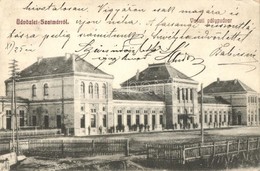 T2/T3 1914 Szatmárnémeti, Szatmár, Satu Mare; Vasútállomás / Bahnhof / Railway Station (kissé ázott / Sligthly Wet Damag - Ohne Zuordnung