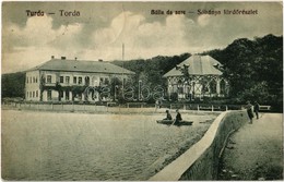 * T2/T3 1927 Torda, Turda; Sóbánya Fürdő, Evezős Csónak. Kiadja Füssy József Nr. 6a / Baile De Sare / Salt Mine Lake, Sa - Ohne Zuordnung