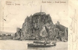 T2/T3 1905 Dévény, Theben A. D. Donau, Devín (Pozsony, Bratislava); Árpád Szobor A Dévényi Vár Romjainál, Milleniumi Eml - Non Classés