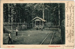 * T3/T4 Feketehegy-fürdő, Cernohorské Kúpele (Merény, Nálepkovo); Teniszpálya, Teniszezők / Tennis Court, Tennis Players - Unclassified