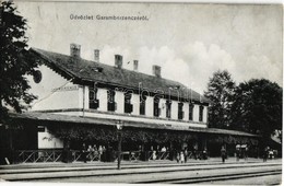 T3/T4 Garamberzence, Hronská Breznica; Vasútállomás, Vasutasok / Bahnhof / Railway Station, Railwaymen (EB) - Ohne Zuordnung