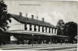 T3/T4 Garamberzence, Hronská Breznica; Vasútállomás, Vasutasok / Bahnhof / Railway Station, Railwaymen (EB) - Sin Clasificación