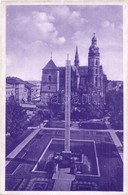 T2/T3 Kassa, Kosice; Vlajkovy Obelisk A Dóm / Székesegyház, Obeliszk, Emlékmű. Kiadja Fried / Cathedral, Flag Obelisk, M - Unclassified