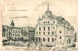 * T2 1901 Kassa, Kosice; Fő Utca, Színház, Meisels Leó üzlete. Divald Kiadása / Main Street And Theatre, Shops - Non Classés