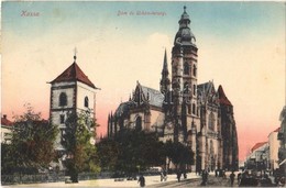 * T2/T3 1916 Kassa, Kosice; Dóm és Urbán Torony / Cathedral, Tower (Rb) - Non Classés