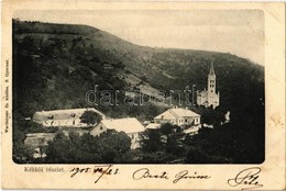 T2/T3 1905 Kékkő, Blauenstein, Modry Kamen; Látkép, Templom. Kiadja Wertheimer Zs. / General View, Church (fl) - Unclassified