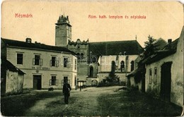 ** T4 Késmárk, Kezmarok; Római Katolikus Templom és Iskola. W. L. Bp. 2894. / Catholic Church And School (EM) - Ohne Zuordnung