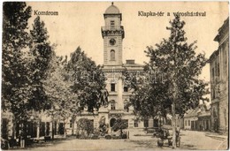 T3 1921 Komárom, Komárno; Klapka Tér A Városházával / Square, Town Hall (EB) - Unclassified