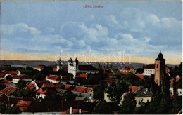 T2/T3 1917 Léva, Levice; Látkép Az Izraelita Templommal, Zsinagóga. Kiadja Schulcz Ignác / General View With Synagogue ( - Unclassified