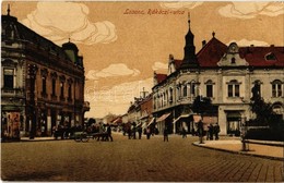 T2/T3 1917 Losonc, Lucenec; Rákóczi Utca, Redlinger Ignác üzlete és Saját Kiadása / Street View, Shops, Publisher's Shop - Unclassified