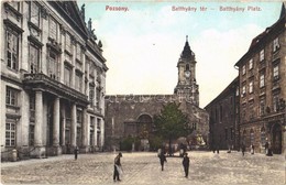 T2/T3 1909 Pozsony, Pressburg, Bratislava; Batthyány Tér. Fotochrom 1242. / Square - Ohne Zuordnung