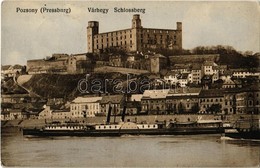 T2/T3 Pozsony, Pressburg, Bratislava; Várhegy, Vár, 'VESTA' Gyorsgőzös / Schlossberg / Castle Hill, Castle, Steamship, S - Unclassified