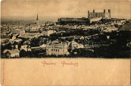 * T2/T3 Pozsony, Pressburg, Bratislava;  Látkép A Várral. Römmler & Jonas / General View With Castle (ragasztónyom / Glu - Unclassified