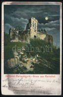 T2/T3 1910 Pozsonyborostyánkő, Stupavsky Podzámok, Borinka (Máriavölgy); Várrom Este. Franz Schemm Kiadása / Paulenstein - Ohne Zuordnung