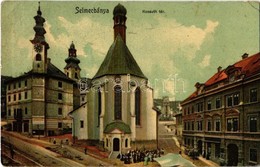 T2/T3 1908 Selmecbánya, Schemnitz, Banská Stiavnica; Kossuth Tér, Szent Katalin Templom, Bányászati és Erdészeti Főiskol - Ohne Zuordnung