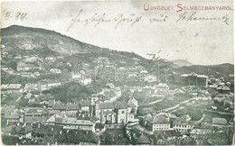 * T2/T3 1898 Selmecbánya, Schemnitz, Banská Stiavnica; Látkép A Bányászati Főiskola Palotáival / General View With Minin - Non Classés