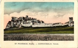 T2/T3 1923 Szepesváralja, Spisské Podhradie; Szepes Vára. Kiadja Jan Dolák / Zipser Schloss / Spissky Hrad / Castle (EK) - Unclassified