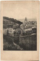 * T2/T3 Trencsén, Trencín; Várfal és Templom. Fényképezte Bohumil Vavrousek / Castle Wall And Church.  (Rb) - Ohne Zuordnung