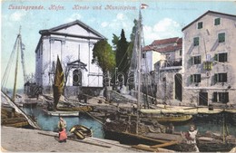 T3 Veli Losinj, Lussingrande; Hafen, Kirche Und Minicipium / Port, Church, Boats (fa) - Ohne Zuordnung