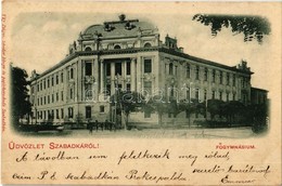 T2/T3 1899 Szabadka, Subotica; Főgimnázium. Kiadja Vig Zsigm. Sándor / High School + 'SZABADKA P.UDV.' (fl) - Zonder Classificatie