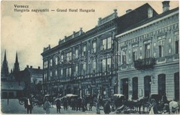 T2/T3 1918 Versec, Werschetz, Vrsac; Hungária Nagyszálloda, Stein Sándor üzlete, Piaci árusok / Grand Hotel Hungaria, Sh - Unclassified