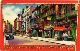 T2 1951 New York, Chinatown, Sun Lun Chung Co Chinese Novelty And Gift Shop, Canton Chop Suey, Yat Bun Sing Chop Suey, T - Zonder Classificatie