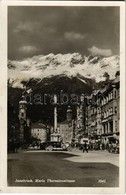 T1/T2 1935 Innsbruck, Maria Theresien Strasse, Friseur, Sparkasse, Wein U. Bierhalle / Street, Barber Shop, Savings Bank - Non Classificati