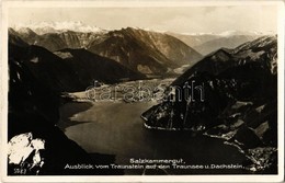 T1/T2 1937 Salzkammergut, Ausblick Vom Traunstein Auf Den Traunsee U. Dachstein / Lake, Mountains - Ohne Zuordnung