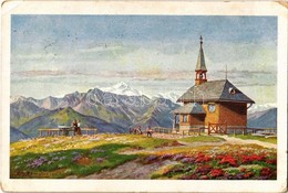 T2/T3 1935 Schmittenhöhe, Die St. Elisabeth-Kapelle Mit Dem Blick Auf Die Venedigergruppe / Mountain Chapel S: E. T. Com - Zonder Classificatie
