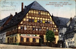 * T2/T3 Hartenstein, Gasthaus 'Weisses Ross' / Inn (Rb) - Non Classés