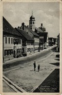 * T2/T3 1942 Lauchheim, Adolf-Hitler-Strasse Mit Marktplatz / Street, Market Square (EK) - Zonder Classificatie