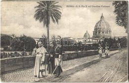 * T2/T3 1914 Roma, Rome; S. S. Pio X Nel Giardino Vaticano / Pope Pius X At The Vatican Garden (EK) - Ohne Zuordnung