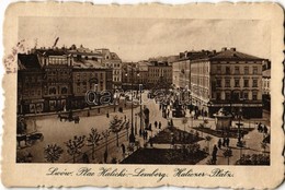 T1/T2 1917 Lviv, Lwów, Lemberg; Plac Halicki / Square + 'K. U. K. Zensurstelle I. Lemberg, Hptpst.' - Non Classés