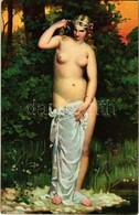 ** T2 Charles Gabriel Gleyre, Phryne, Painting, Erotic Nude Lady - Non Classificati