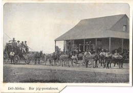 * T4 Dél-Afrika, Búr Jég-postakocsi, Folklór. Hátoldalon Schicht Szappan Reklámja / South Africa, Boer Ice Post Coach, F - Ohne Zuordnung