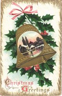 T2/T3 1911 Christmas Greetings. Bell, Emb. Litho (EK) - Non Classés