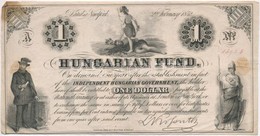 1852. 1$ 'A' 'Kossuth Bankó' Sorszámozott T:III Ragasztott, Foltos Hungary 1852. 1 Dollar 'A' 'Hungarian Fund' With Seri - Ohne Zuordnung