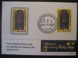 Österreich- Oberndorf 10.12.2003 Stille Nacht Feier 2003 - Cartas & Documentos