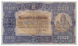 1922. 25.000K 'Orell Füssli Zürich' T:III- Restaurált  
Hungary 1922. 25.000 Korona 'Orell Füssli Zürich' C:VG Restored  - Ohne Zuordnung