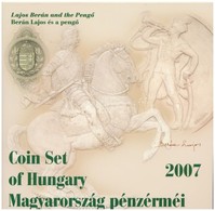 2007. 1Ft-100Ft (8xklf) 'Berán Lajos és A Pengő' Forgalmi Sor, Benne 'Berán Lajos és A Pengő' Ag Emlékérem (10g/0.999/27 - Non Classés