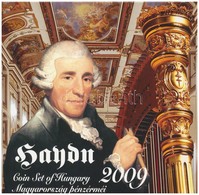 2009. 5Ft-200Ft 'Haydn' (7xklf) Forgalmi érme Sor, Benne 'Joseph Haydn' Ag Emlékérem (12g/0.999/29mm) T:PP Patina Adamo  - Ohne Zuordnung