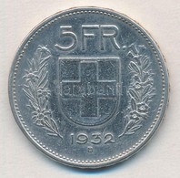 Svájc 1932B 5Fr Ag T:2
Switzerland 1932B 5 Francs Ag C:XF
Krause KM#40 - Non Classés